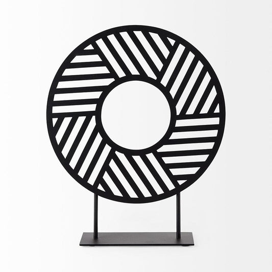 Mercana - Micra 11.0L x 3.0W x 13.4H Matte Black Metal Decorative Object on a Stand - 69494 view 2