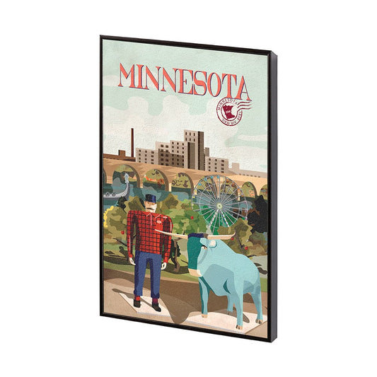 Mercana - Minnesota Go USA SM by Mercana Studio a Hand Embellished Decograph Framed Art Print - 14005 view 2