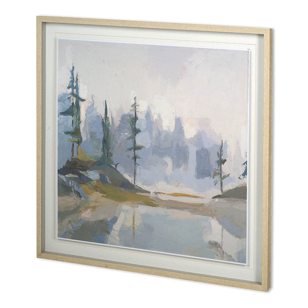 Mercana - Misty Moraine by Julie Devine a Hand Embellished Textured Framed Art Print Matted under Glass - 11790 view 1