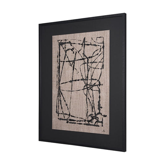 Mercana - Modern Work 1 by Mercana Studio a Hand Embellished Textured Framed Art Print Matted under Glass - 15390 view 2