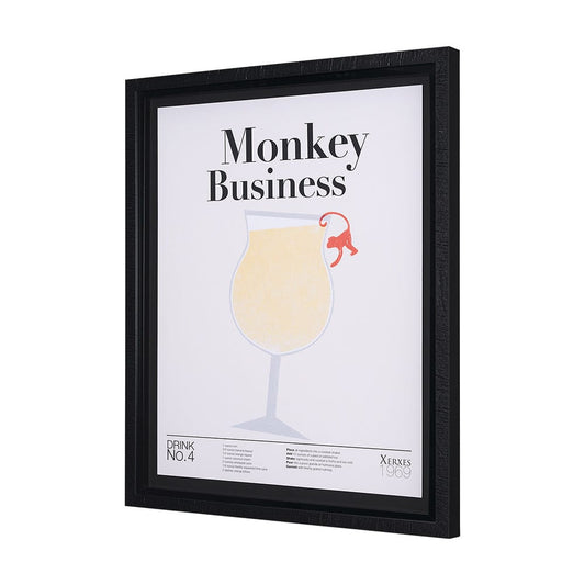 Mercana - Monkey Business by Mercana Studio a Hand Embellished Textured Framed Art Print Matted under Glass - 15389 view 2