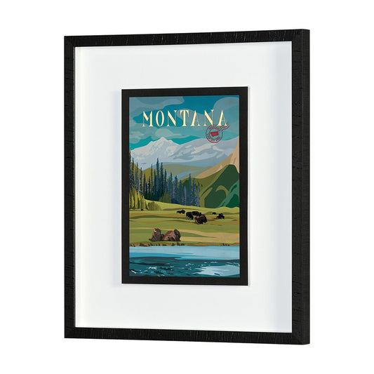 Mercana - Montana Go USA M by Mercana Studio a Framed Art Print Matted under Glass - 15640 view 2