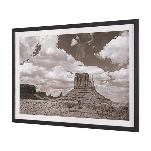 Mercana - Monument Valley II Sepia by Debra Van Swearingen a Hand Embellished Framed Art Print Matted under Gl - 15462 view 2