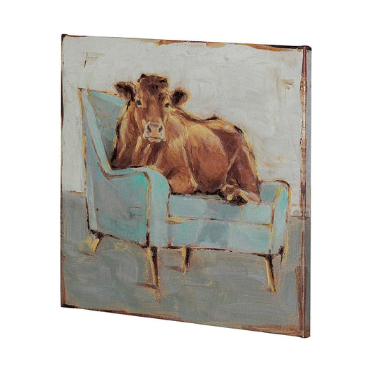 Mercana - Moo-ving IV by Ethan Harper a Hand Embellished Textured Canvas - 101848-L view 2
