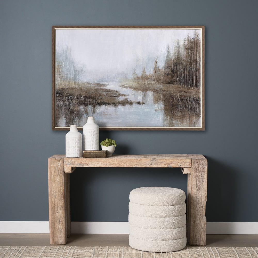Mercana - Morning Mist by Mercana Studio a Hand Embellished Textured Framed Canvas - 102560-FL view 8