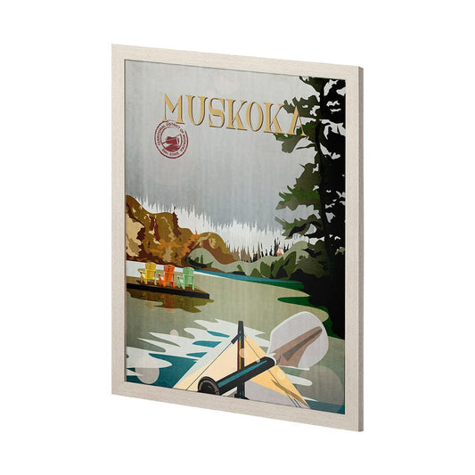 Mercana - Muskoka Go Canada L by Mercana Studio a Hand Embellished Decograph Framed Art Print - 14402 view 2