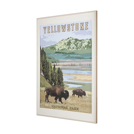 Mercana - National Park - Yellowstone by Mercana Studio a Framed Art Print Matted under Glass - 14646 view 2