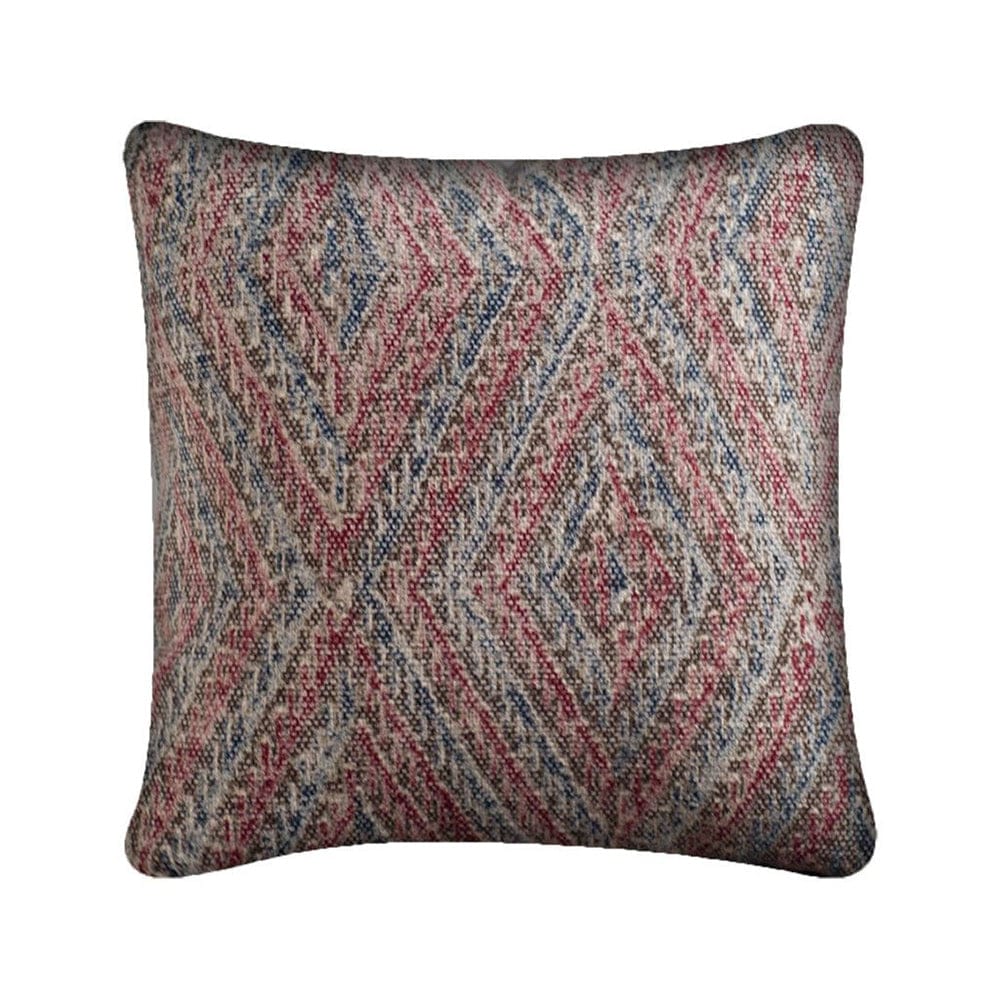 Mercana - Nicand 18 x 18 Red/Blue Diamond Pattern Decorative Pillow Cover - 56010_CLOSEOUT view 1