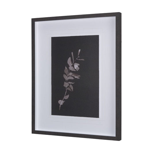 Mercana - Night Leaves I by Mercana Studio a Hand Embellished Textured Framed Art Print Matted under Glass - 14261 view 2