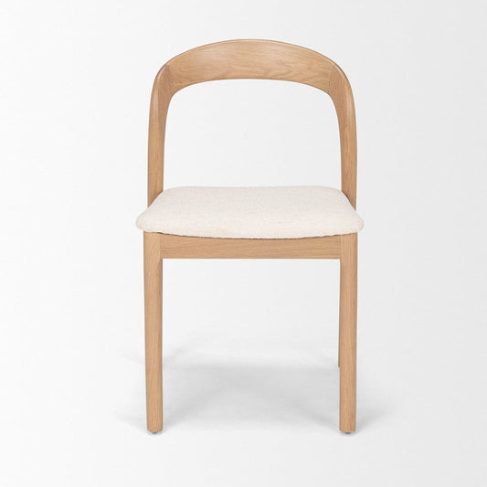 Mercana - Nobu Oak Wood w/ Cream Fabric Open Back Dining Chair (Set of 2) - 70813 view 2