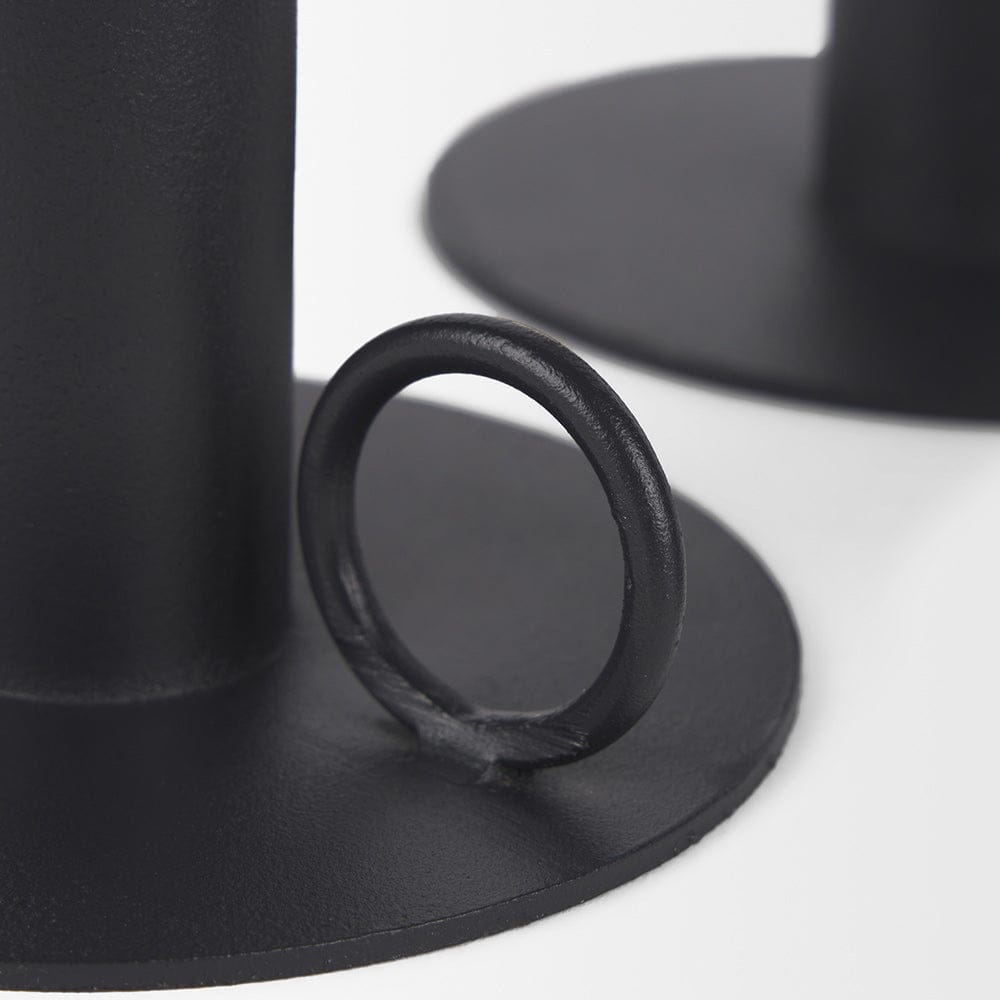Mercana - Noir Matte Black Metal Candle Holders (Set of 3) - 70524 view 6