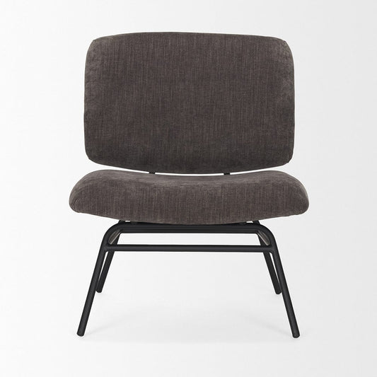 Mercana - Nora Charcoal Fabric w/ Matte Black Metal Legs Accent Chair - 70732_CLOSEOUT view 2