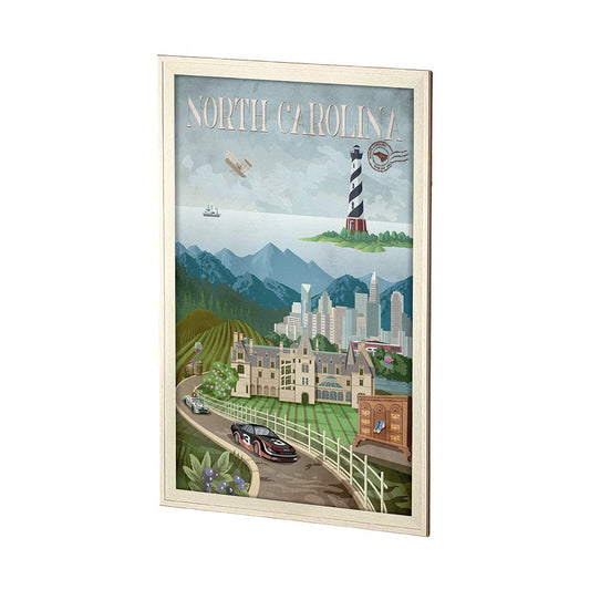 Mercana - North Carolina by Mercana Studio a Framed Art Print Matted under Glass - 14971 view 2