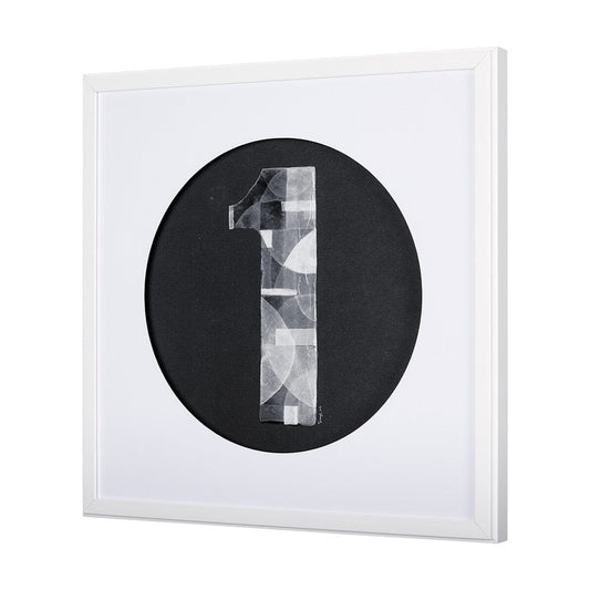 Mercana - Numbers I by Mercana Studio a Hand Embellished Textured Framed Art Print Matted under Glass - 14504 view 2