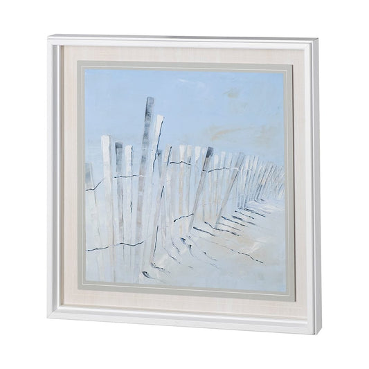 Mercana - Ocean Fence by Mercana Studio a Hand Embellished Textured Framed Art Print Matted under Glass - 12598 view 2