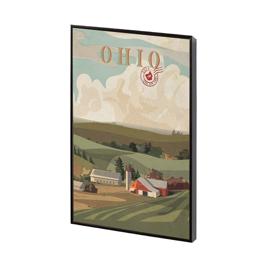 Mercana - Ohio Go USA SM by Mercana Studio a Hand Embellished Decograph Framed Art Print - 13707 view 2
