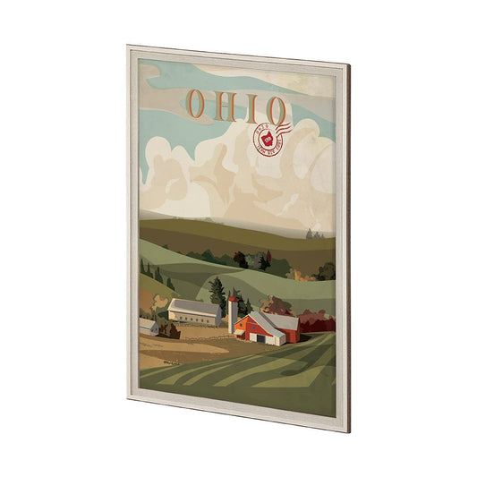 Mercana - Ohio Go USA XL by Mercana Studio a Hand Embellished Decograph Framed Art Print under Glass - 13612 view 2
