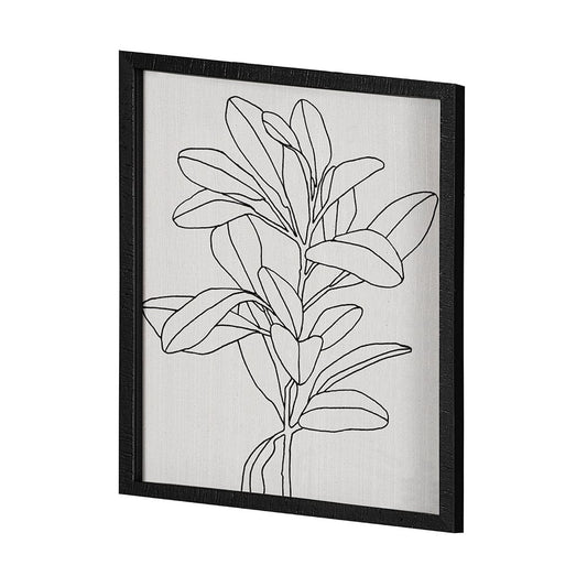 Mercana - Olive Branch Countour II by Emma Scarvey Hand Embellished Framed Art Print Matted under Glass - 13328 view 2
