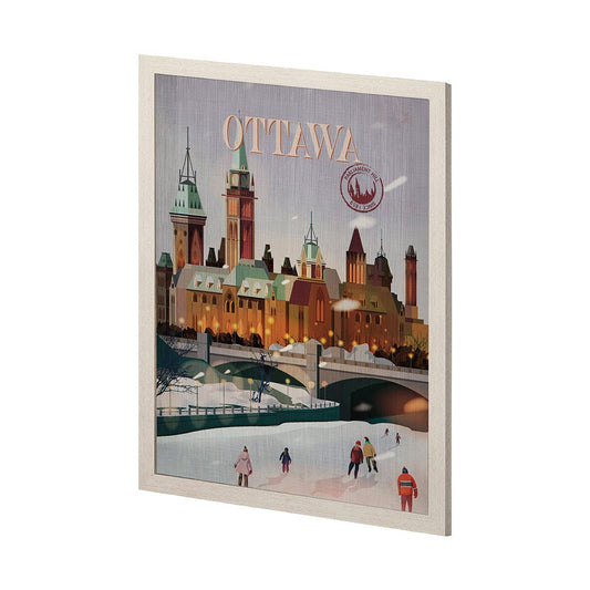 Mercana - Ottawa Go Canada L by Mercana Studio a Hand Embellished Decograph Framed Art Print - 13788 view 2