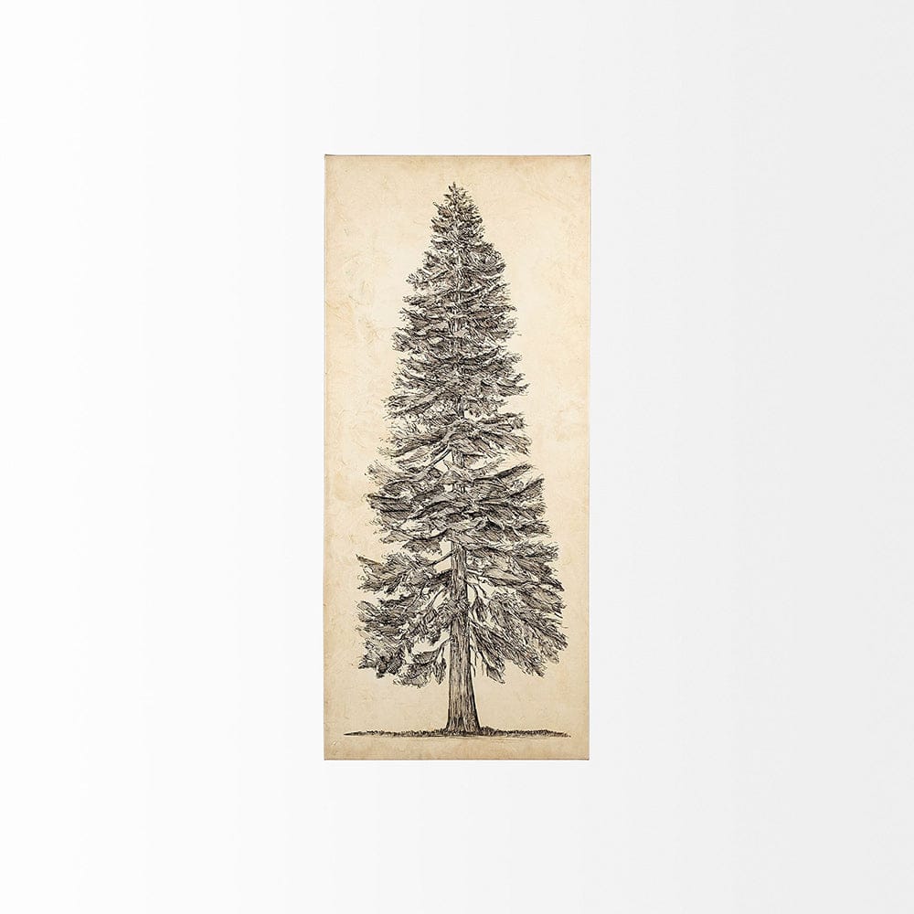Mercana - Pacific North West Tree Sketch I by Melissa Wang a Hand Embellished Textured Canvas - 101430-S view 3