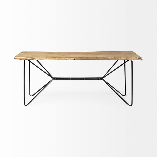 Mercana - Papillion I 66L x 16W Blonde Wood and Iron Console Table - 68753-AB_CLOSEOUT view 2