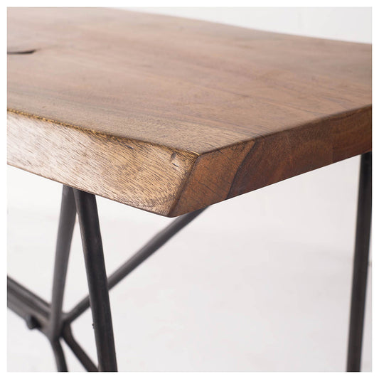 Mercana - Papillion I 66L x 16W Natural Solid Wood and Iron Console Table - 67115-AB_CLOSEOUT view 2