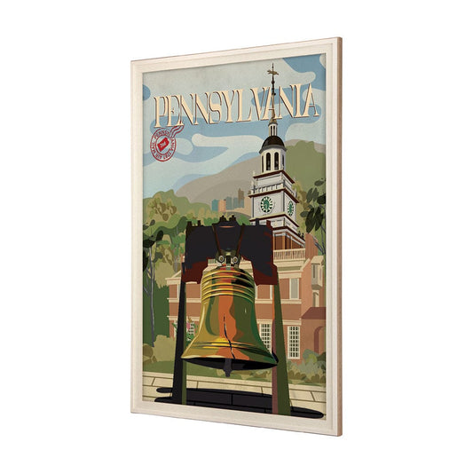 Mercana - Pennsylvania Go USA XL by Mercana Studio a Hand Embellished Decograph Framed Art Print under Glass - 15747 view 2