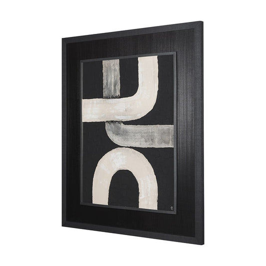 Mercana - Pipes IV by Studio M a handmade Original Framed Artwork under Glass - 14615 view 2