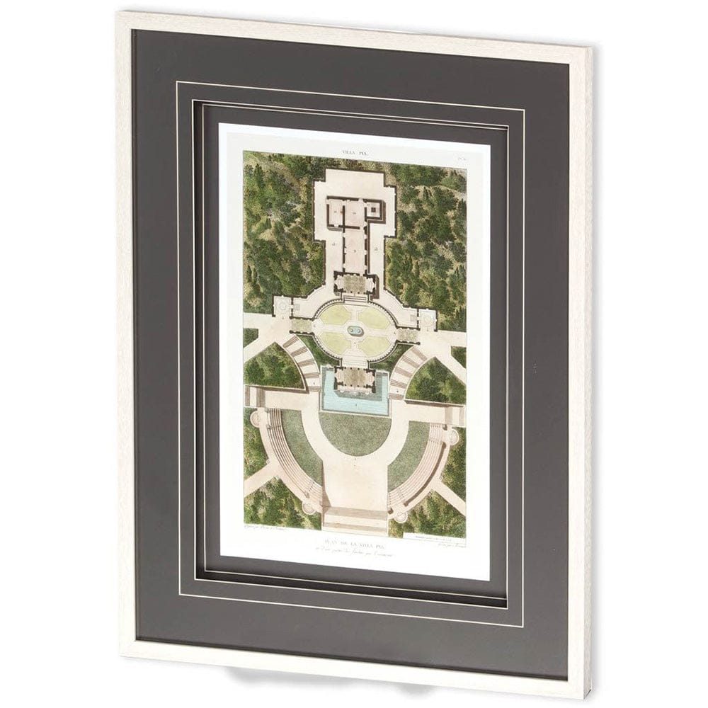 Mercana - Plan De La Villa Pia by Mercana Studio a Framed Art Print Matted under Glass - 10074 view 1