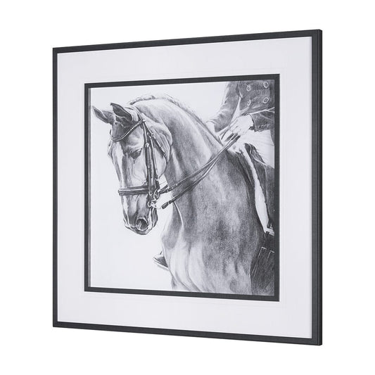 Mercana - Poised by Mercana Studio a Hand Embellished Textured Framed Art Print Matted under Glass - 15138 view 2