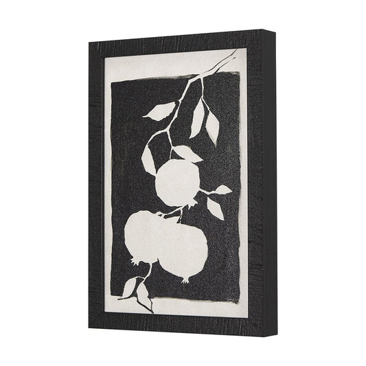 Mercana - Pomegranate Branch Silhouette by Mercana Studio a Hand Embellished Textured Framed Art Print - 14735 view 2