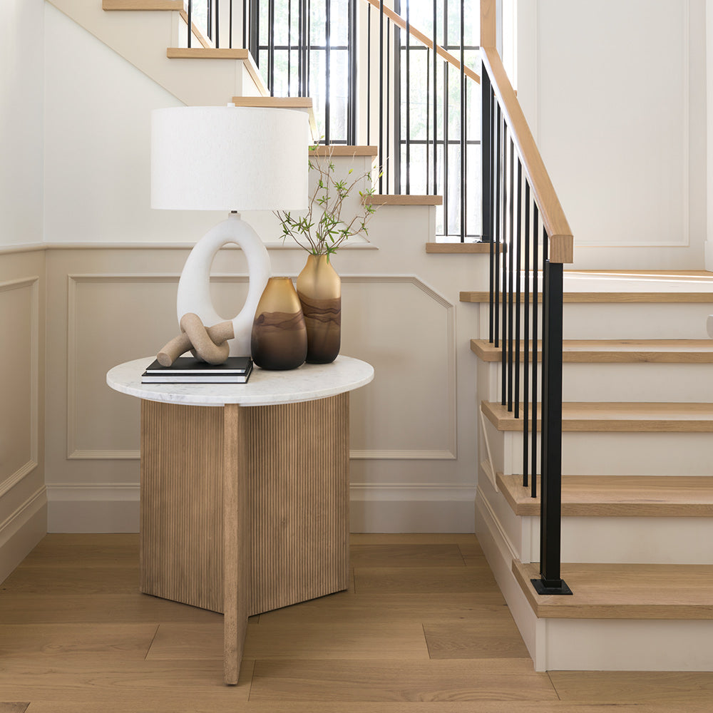 Mercana - Pyla Large Yellow/Brown Glass Sand Dune Inspired Vase - 69040 view 12