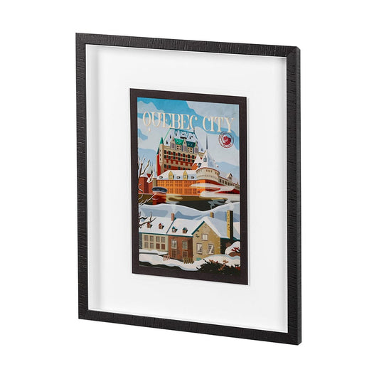Mercana - Quebec City Go Canada M by Mercana Studio a Framed Art Print Matted under Glass - 13579 view 2