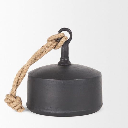 Mercana - Quincy Large Matte Black Metal Decorative Bell Object - 70654 view 2