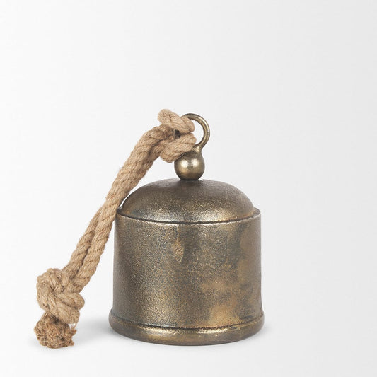 Mercana - Quincy Medium Gold Metal Decorative Bell Object - 70652 view 2