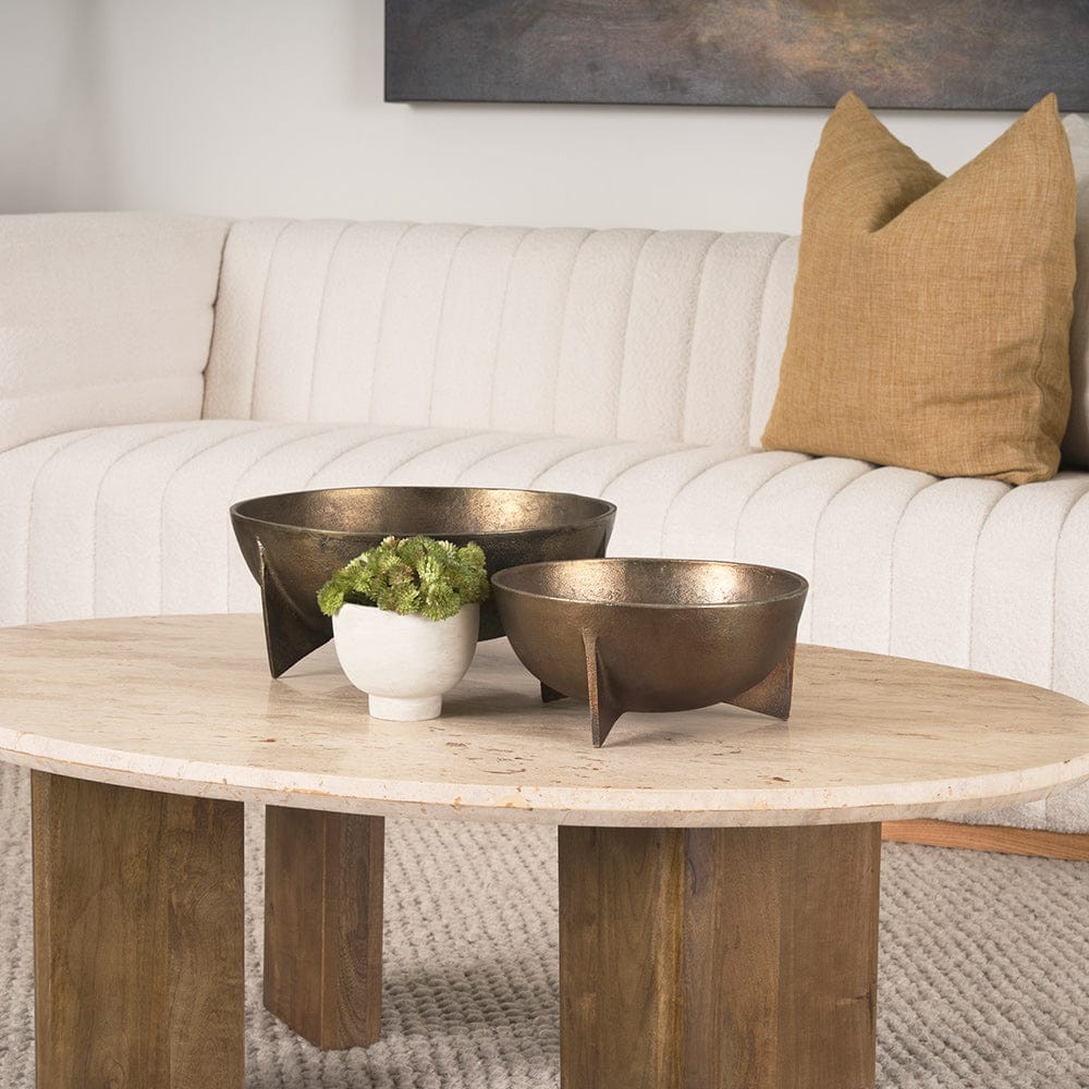 Mercana - Quita Large Gold Metal Decorative Bowls (Set of 2) - 70661 view 11