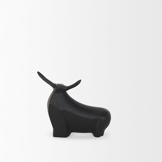 Mercana - Radu Small Matte Black Metal Bull Decorative Object - 70719 view 2