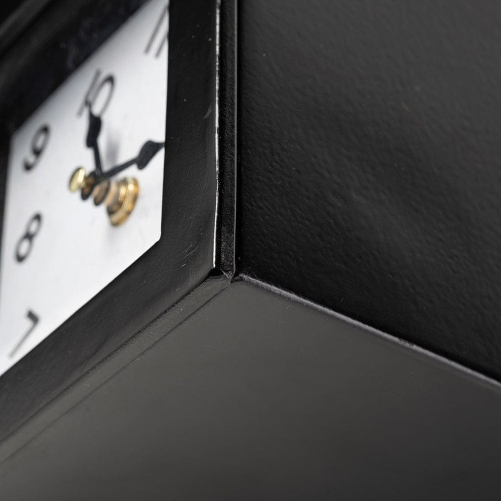 Mercana - Ralph II Black Metal Cube Table Clock - 68737 view 11