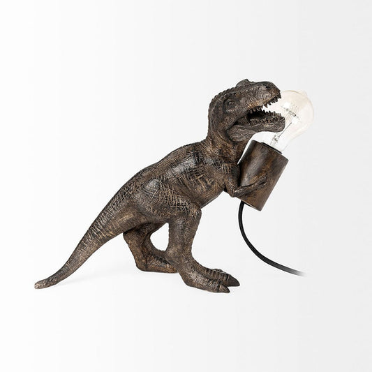 Mercana - Raptor 10.6"H Dark Tone Resin Tyrannosaurus Rex Table Lamp - 68924 view 2
