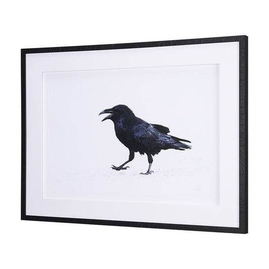 Mercana - Raven Beauty by Gary Blatter a Hand Embellished Textured Framed Art Print Matted under Glass - 15383 view 2