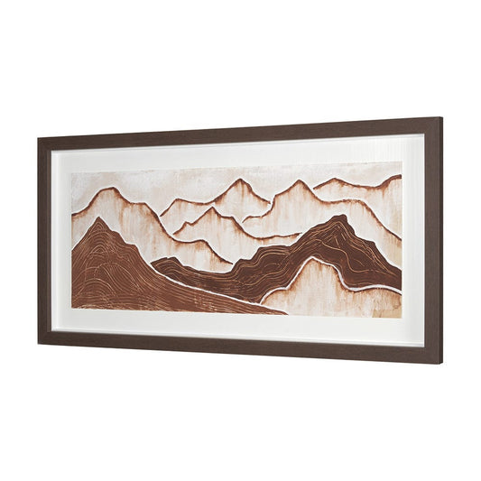 Mercana - Red Rock View I by Studio M a handmade Original Framed 3D Textured Artwork under Glass - 15032 view 2