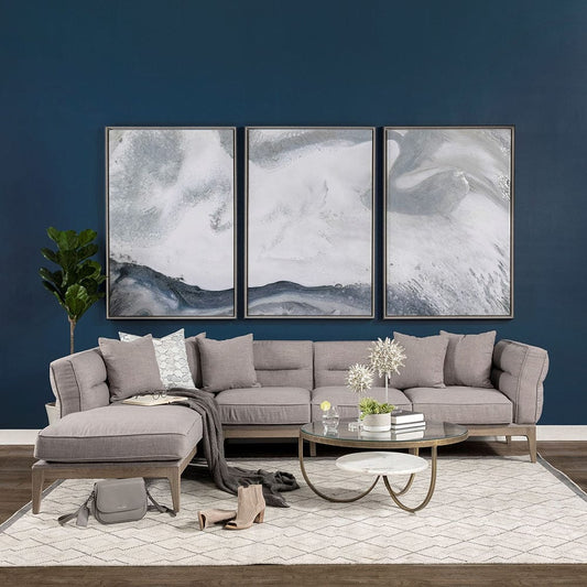 Mercana - Reinhardt 36" Round Glass Top Marble Shelf Gold Metal Base Coffee Table - 67804 view 2