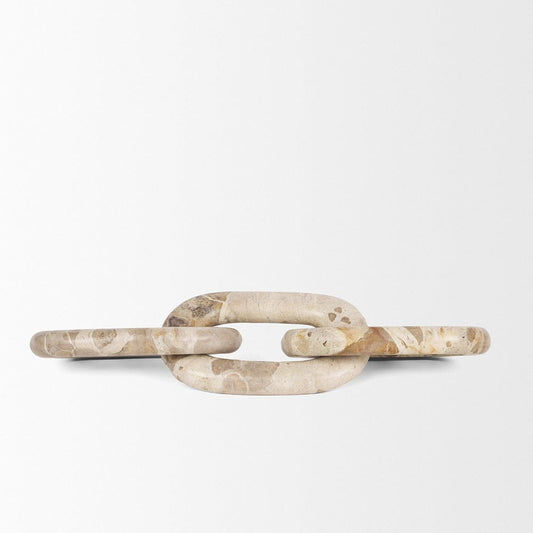 Mercana - Reinir Beige Marble Chain Link Decorative Object - 70706 view 2