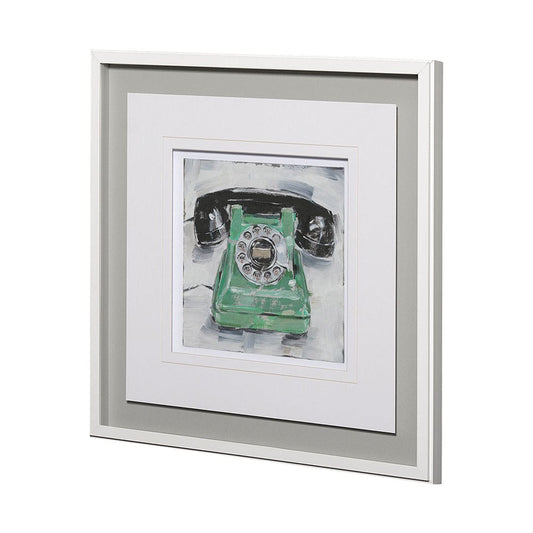 Mercana - Retro Phone III by Ethan Harper a Framed Art Print Matted under Glass - 13122 view 2