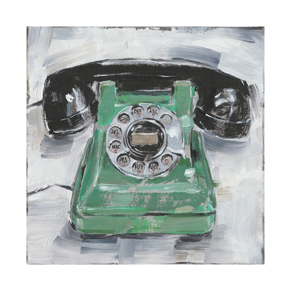 Mercana - Retro Phone III by Ethan Harper a Hand Embellished Textured Canvas - 101511-L view 1
