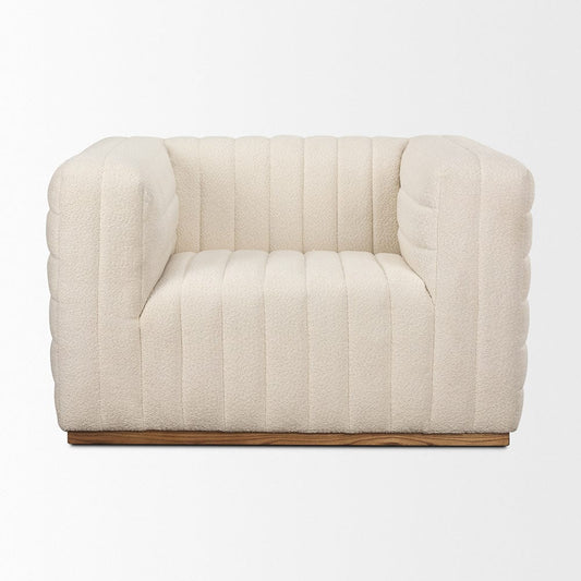 Mercana - Ricciardo Cream Boucle Upholstered Arm Chair - 70192 view 2