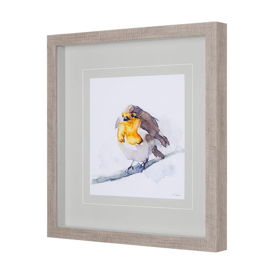 Mercana - Robin III by Mercana Studio a Hand Embellished Textured Framed Art Print Matted under Glass - 14217 view 2