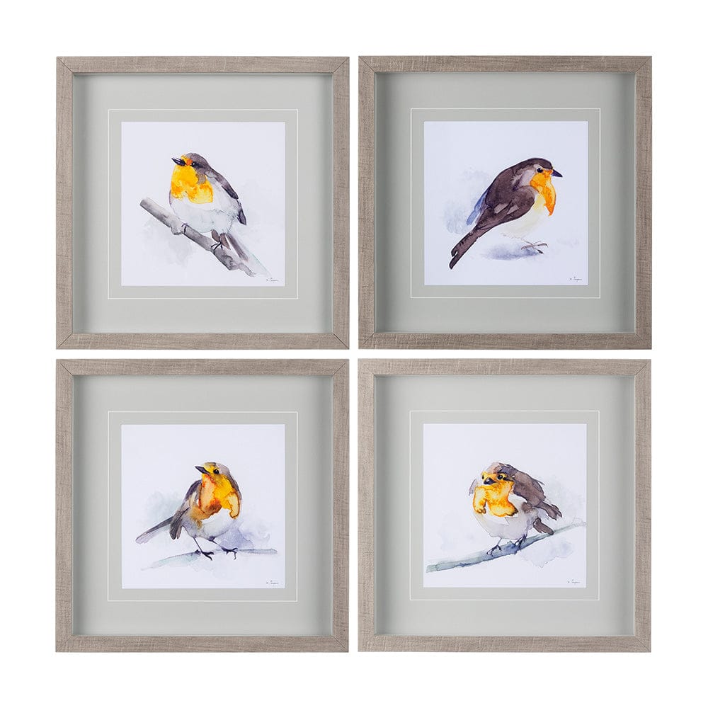 Mercana - Robin III by Mercana Studio a Hand Embellished Textured Framed Art Print Matted under Glass - 14217 view 8