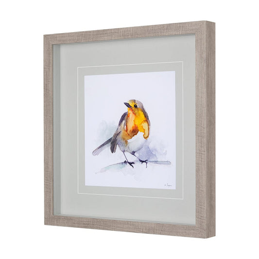 Mercana - Robin IV by Mercana Studio a Hand Embellished Textured Framed Art Print Matted under Glass - 14218 view 2