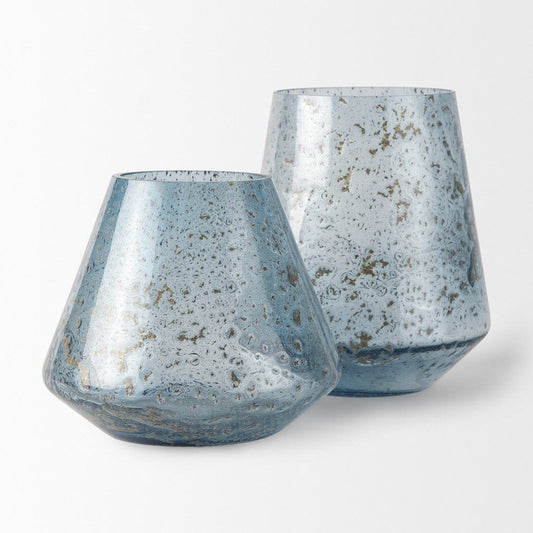 Mercana - Robyn Tall Blue Glass Vase - 70352 view 2